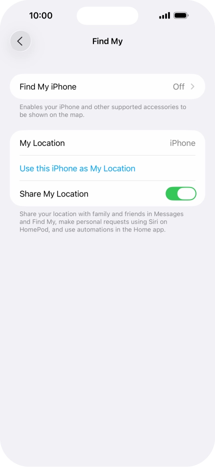 Press Find My iPhone. Press Find My iPhone.