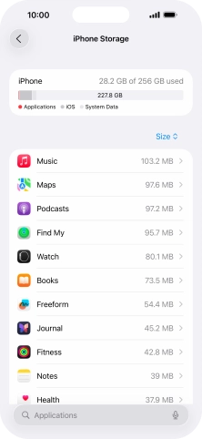Press the required app. Press the required app.