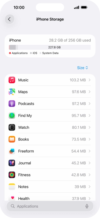 Press the required app. Press the required app.