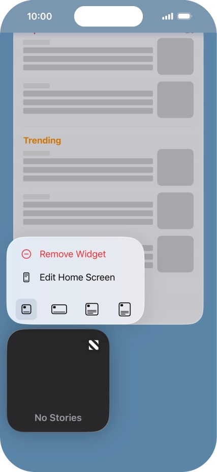 Press Remove Widget. Press Remove Widget.