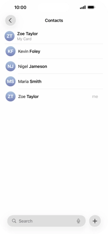 Press the new contact icon. Press the new contact icon.