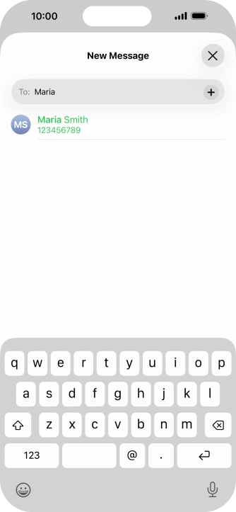 Press the required contact. Press the required contact.