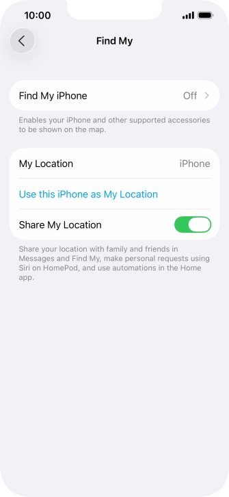 Press Find My iPhone. Press Find My iPhone.
