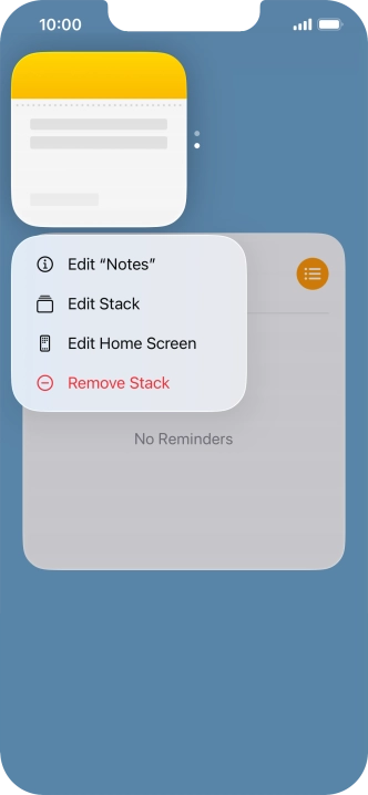 Press Edit Stack. Press Edit Stack.