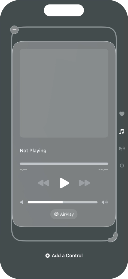 Press the remove icon on the required Control Centre page to remove it from Control Centre. Press the remove icon on the required Control Centre page to remove it from Control Centre.