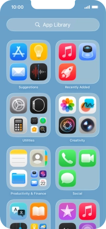 Press the required app. Press the required app.