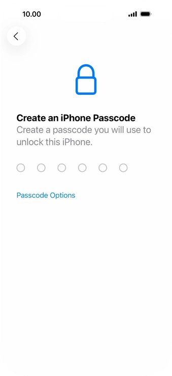 Press Passcode Options. Press Passcode Options.