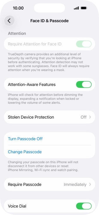 Press Turn Passcode Off and key in the phone lock code. Press Turn Passcode Off and key in the phone lock code.
