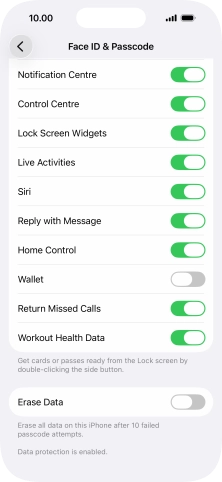 Press the indicator next to Press the indicator next to