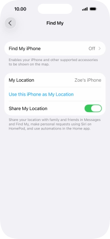 Press Find My iPhone. Press Find My iPhone.
