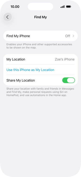 Press Find My iPhone. Press Find My iPhone.