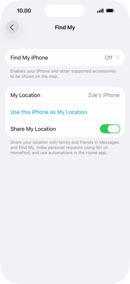 Press Find My iPhone. Press Find My iPhone.