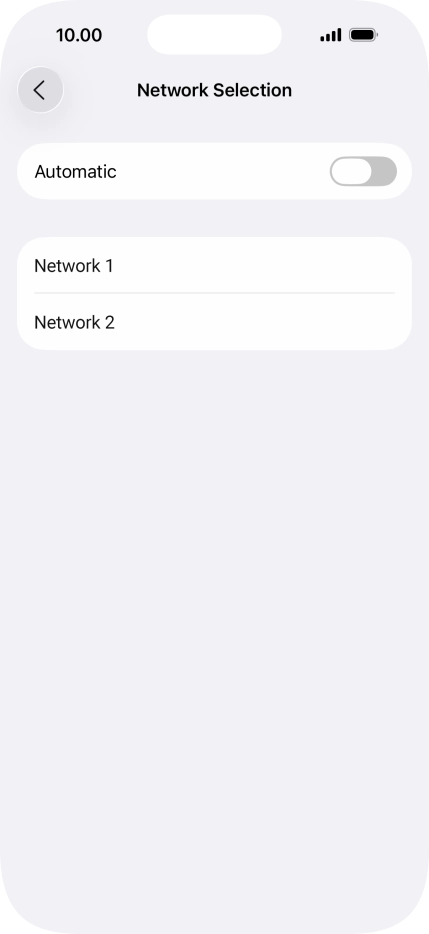 If you turn off the function, press the required network. If you turn off the function, press the required network.