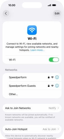 Press the required Wi-Fi network and key in the password for the Wi-Fi network. Press the required Wi-Fi network and key in the password for the Wi-Fi network.