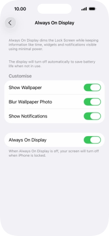 Press the indicator next to Press the indicator next to