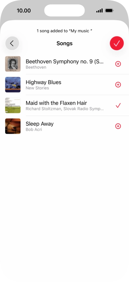 Press the confirm icon. Press the confirm icon.