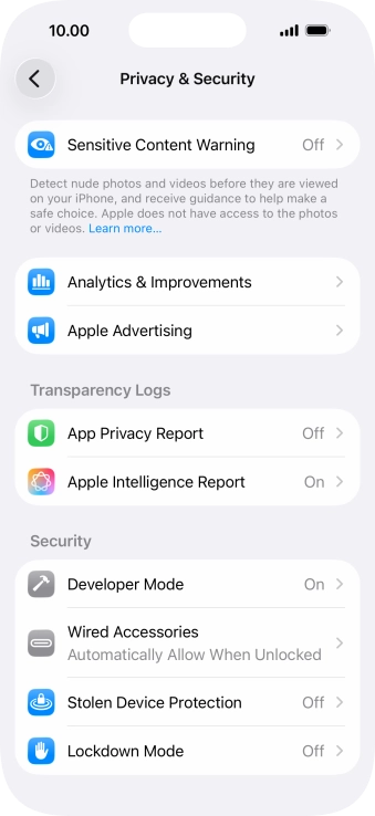 Press App Privacy Report. Press App Privacy Report.