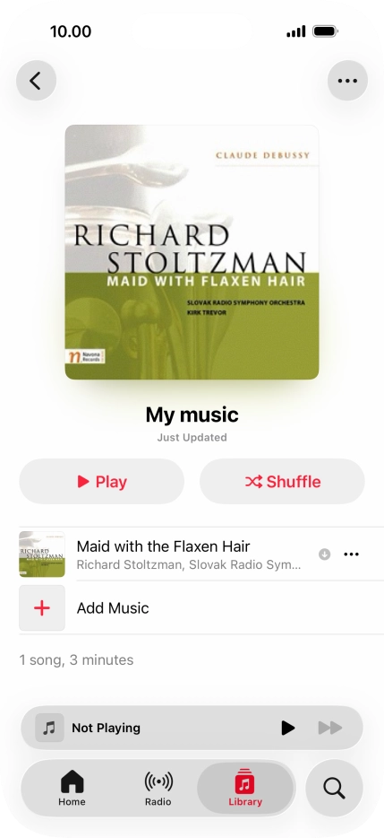 Go to the required category or playlist and press the required audio file. Go to the required category or playlist and press the required audio file.