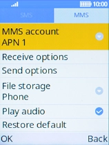 Select MMS account. Select MMS account.