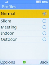 Press the Left selection key. Press the Left selection key.