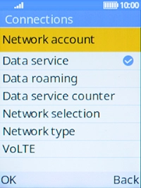 Select Network account. Select Network account.