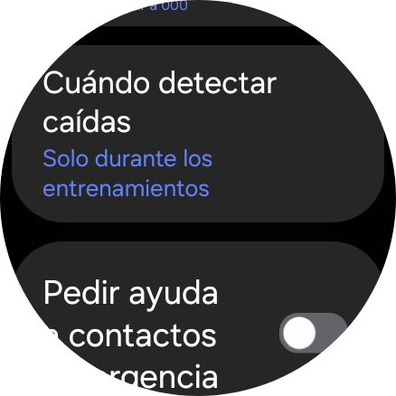 Pulsa Cuándo detectar caídas. Pulsa Cuándo detectar caídas.
