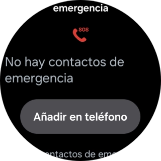 Pulsa Añadir en teléfono y sigue las indicaciones del teléfono para configurar tus contactos de emergencia. Pulsa Añadir en teléfono y sigue las indicaciones del teléfono para configurar tus contactos de emergencia.