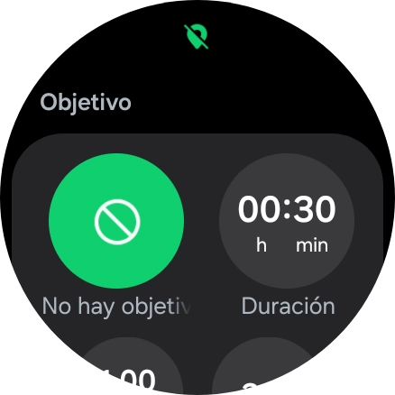 Sigue las indicaciones de la pantalla para configurar los objetivos deseados. Sigue las indicaciones de la pantalla para configurar los objetivos deseados.