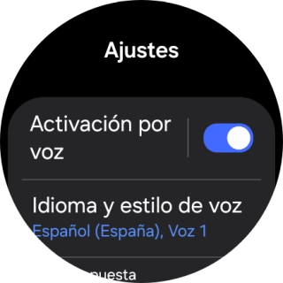 Pulsa Idioma y estilo de voz. Pulsa Idioma y estilo de voz.