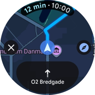 Pulsa el icono de descripción de ruta para volver a las indicaciones de la ruta. Pulsa el icono de descripción de ruta para volver a las indicaciones de la ruta.