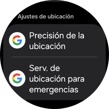 Pulsa Serv. de ubicación para emergencias. Pulsa Serv. de ubicación para emergencias.
