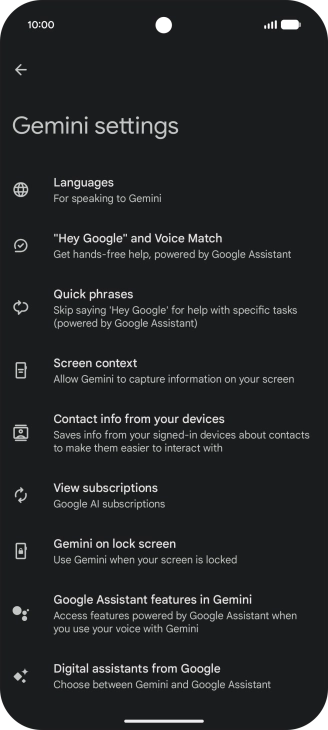 Follow the instructions on the screen to select the required settings. Follow the instructions on the screen to select the required settings.