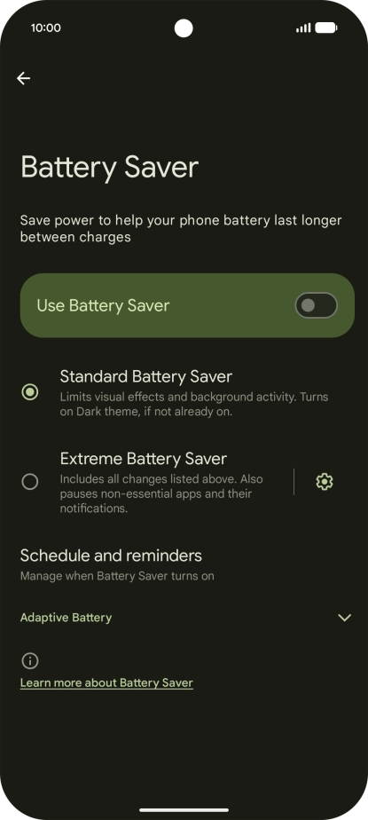 Press the required settings to turn them on or off. Press the required settings to turn them on or off.