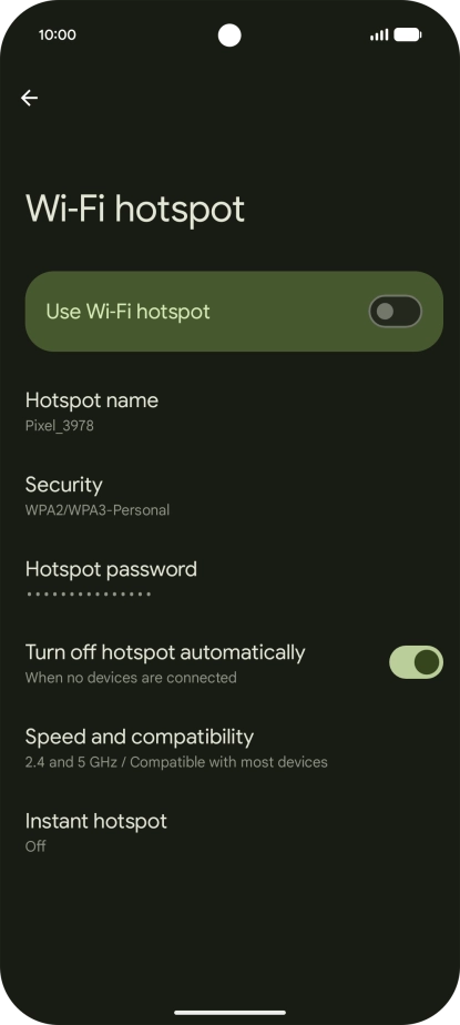 Press Hotspot name. Press Hotspot name.