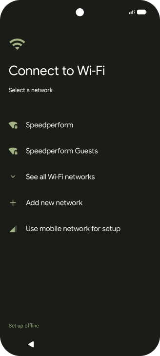 Press the required Wi-Fi network. Press the required Wi-Fi network.