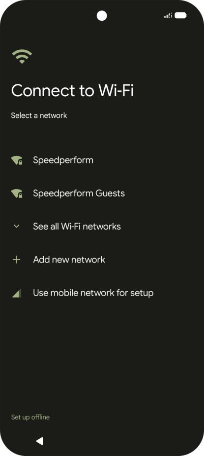 Press the required Wi-Fi network. Press the required Wi-Fi network.