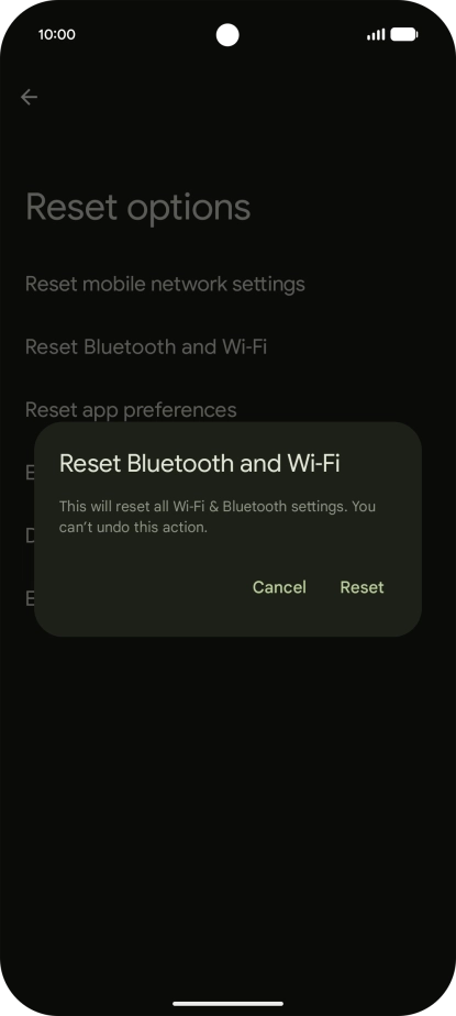 Press Reset. Press Reset.