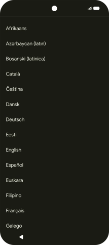 Press the required language. Press the required language.