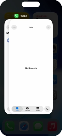 Slide upwards on the required application to end it. Slide upwards on the required application to end it.