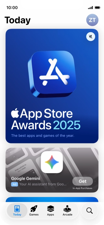 Press the search icon. Press the search icon.