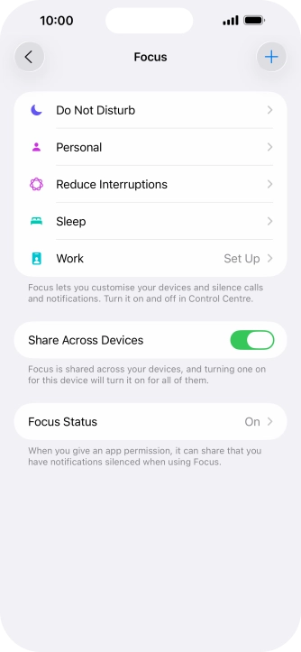 Press the required focus mode. Press the required focus mode.