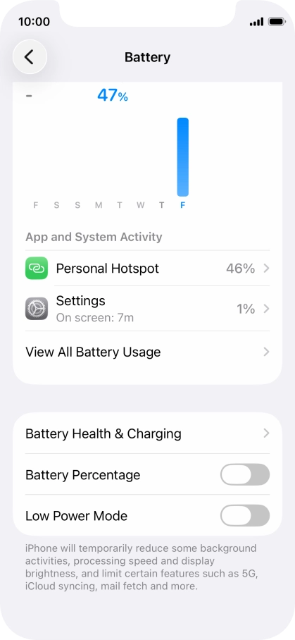 Press Battery Health & Charging. Press Battery Health & Charging.