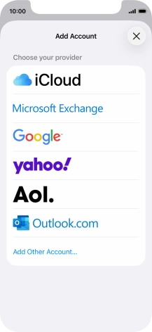 Press Add Other Account.... Press Add Other Account....