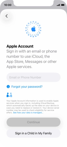 Press Email or Phone Number and key in the username for your Apple Account. Press Email or Phone Number and key in the username for your Apple Account.