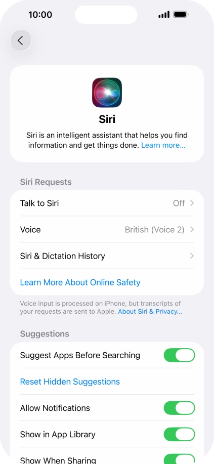 Press Talk to Siri. Press Talk to Siri.