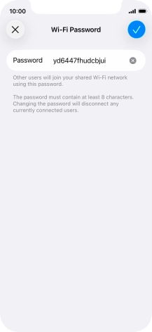 Press the confirm icon. Press the confirm icon.