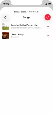 Press the confirm icon. Press the confirm icon.