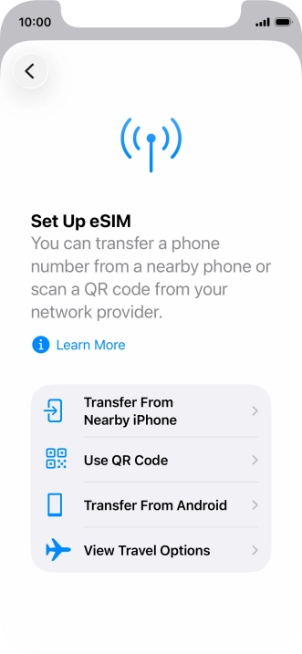 Press Use QR Code. Press Use QR Code.