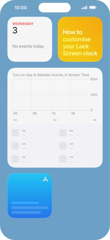 Press and hold the required widget until a pop-up menu is displayed. Press and hold the required widget until a pop-up menu is displayed.