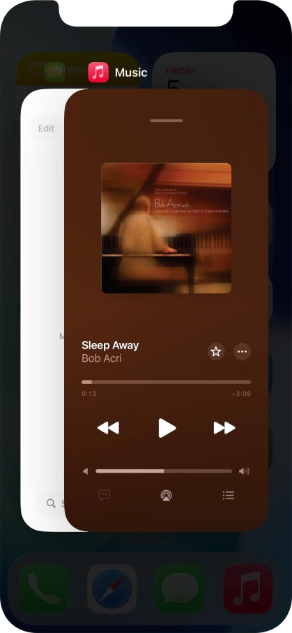 Slide upwards on the required application to end it. Slide upwards on the required application to end it.